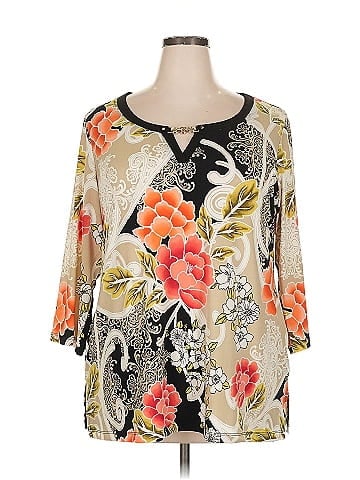 JM Collection 3/4 Sleeve Blouse (view 1)