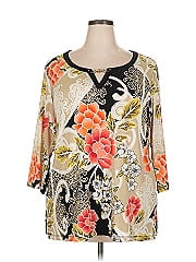 Jm Collection 3/4 Sleeve Blouse