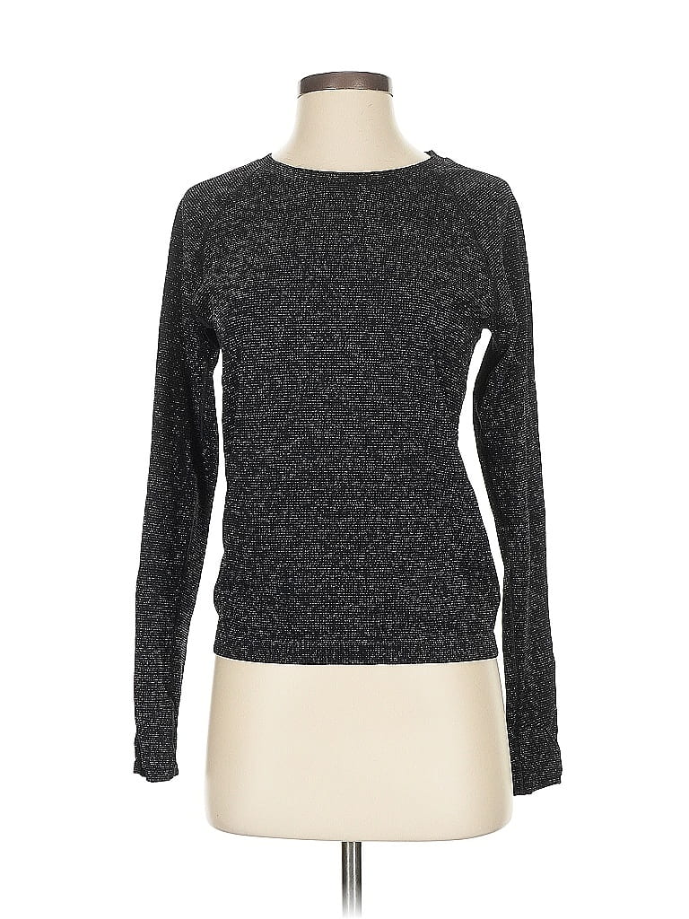 Pre-owned Athleta Long Sleeve T-shirt In Black