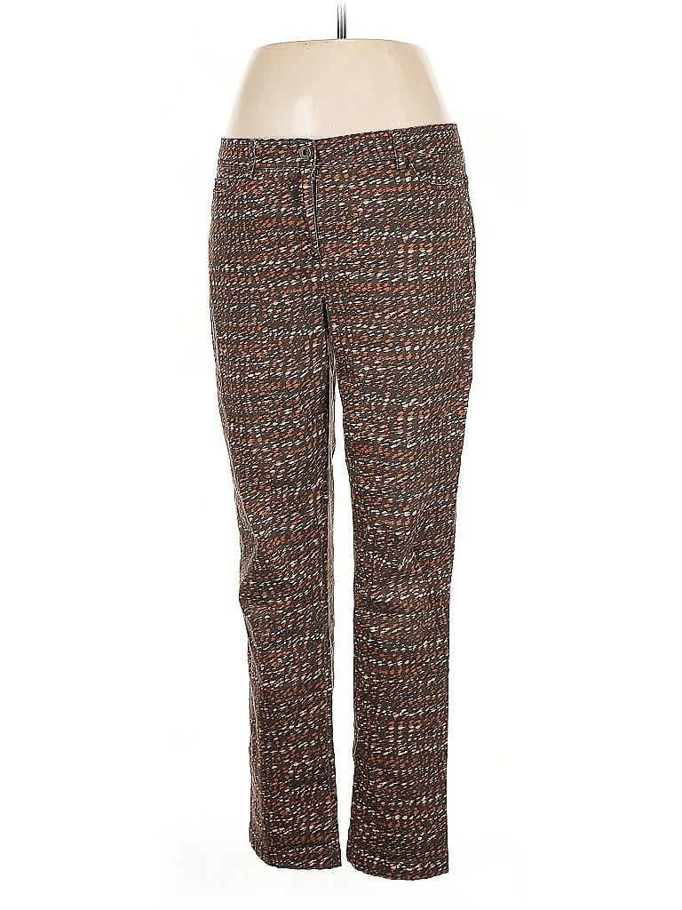 Worth New York Tweed Brown Casual Pants Size 10 - photo 1