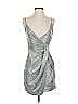Trixxi Metallic Silver Cocktail Dress Size S - photo 1