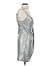 Trixxi Metallic Silver Cocktail Dress Size S - photo 3