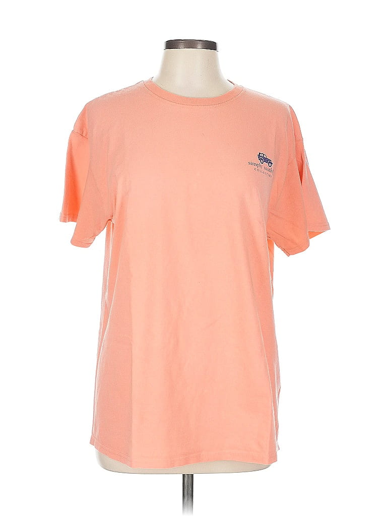 Simply Southern 100% Cotton Orange Short Sleeve T-Shirt Size L - photo 1