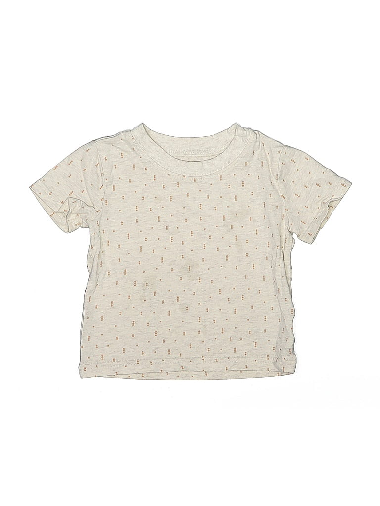 Gerber 100% Cotton Ivory Short Sleeve T-Shirt 9-12 MO / 12 MO - photo 1
