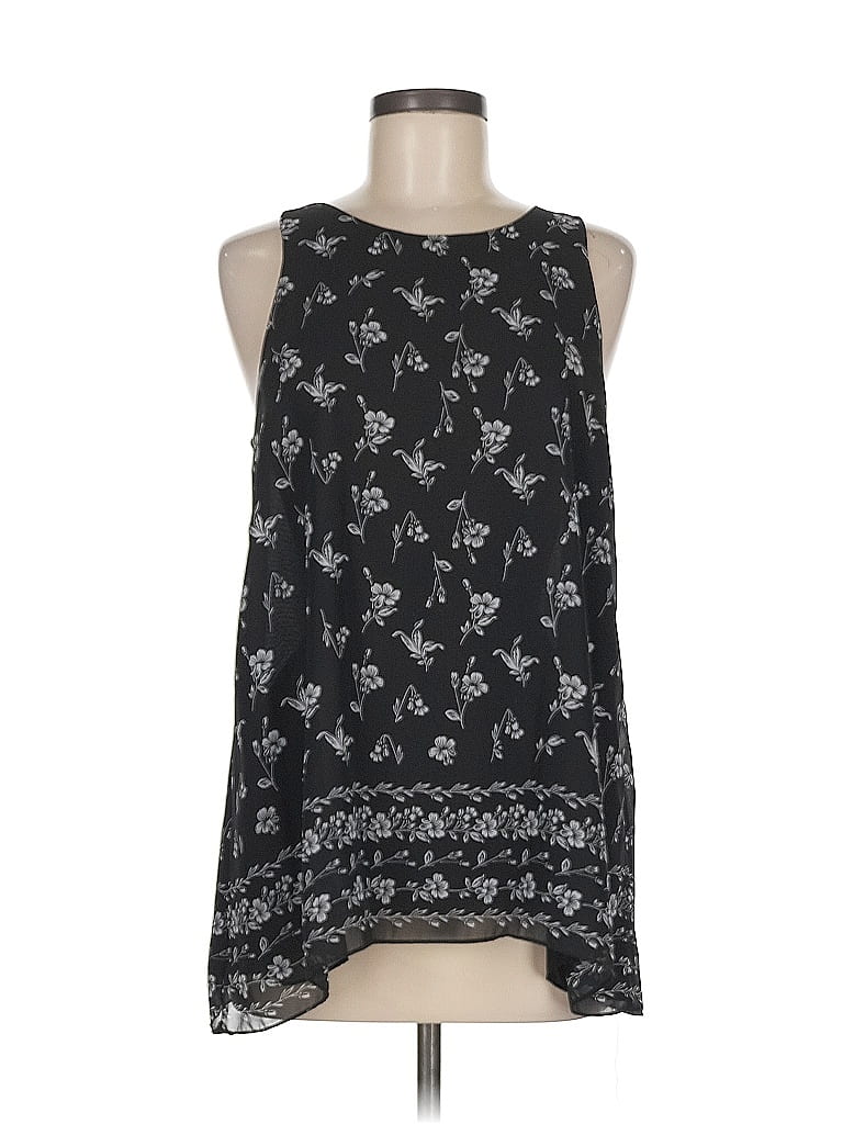 Pre-owned Max Studio Sleeveless Blouse In Black
