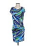 BCBGMAXAZRIA Graphic Blue Cocktail Dress Size XXS - photo 1