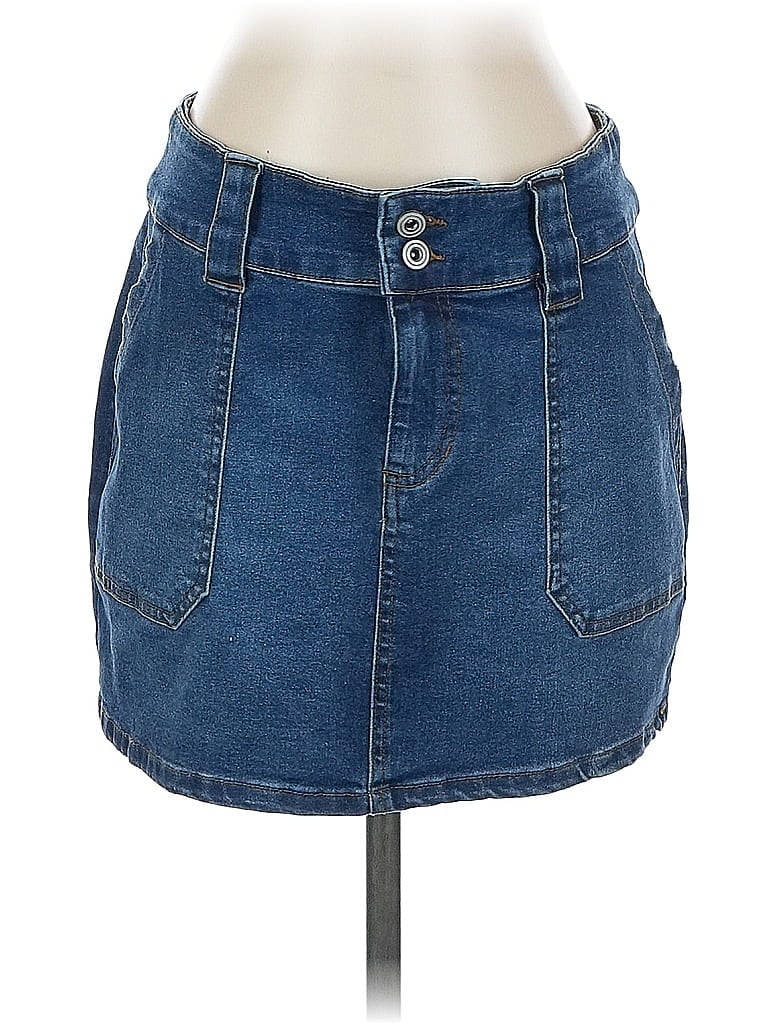 Pre-owned Altar'd State Denim Skirt In Blue