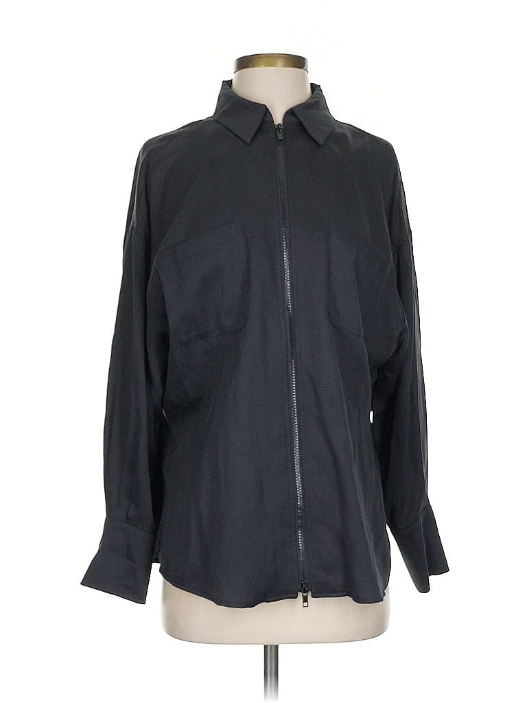 LNA 100% Tencel Black Long Sleeve Button-Down Shirt Size S - photo 1