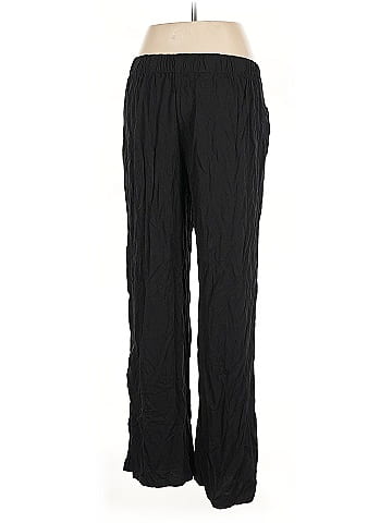 Maurices 100% Rayon Chevron-herringbone Black Dress Pants Size L