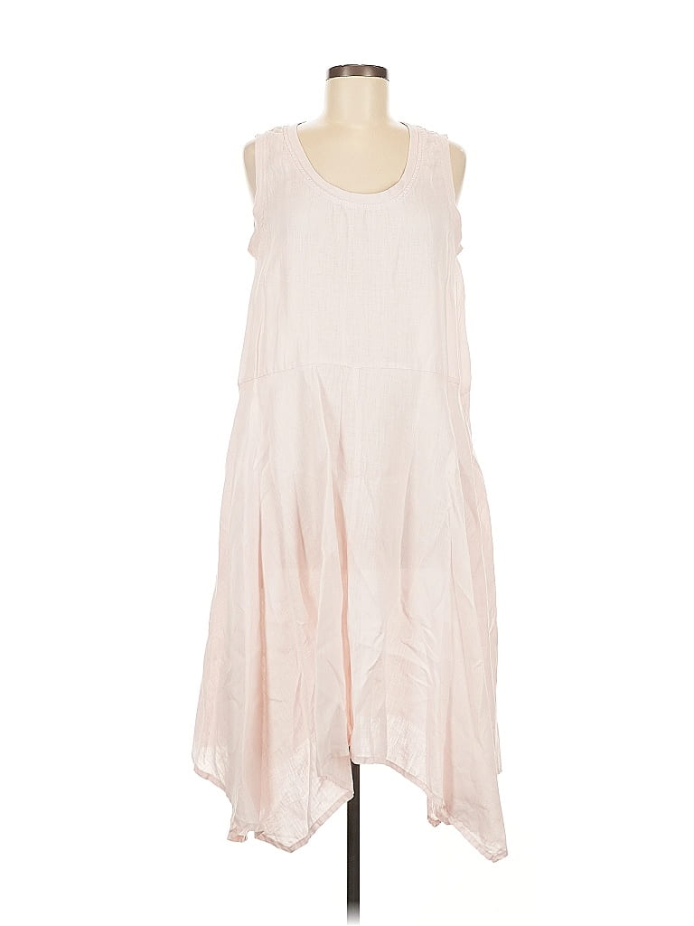 Flax 100% Linen Pink Casual Dress Size 6 (S) - photo 1