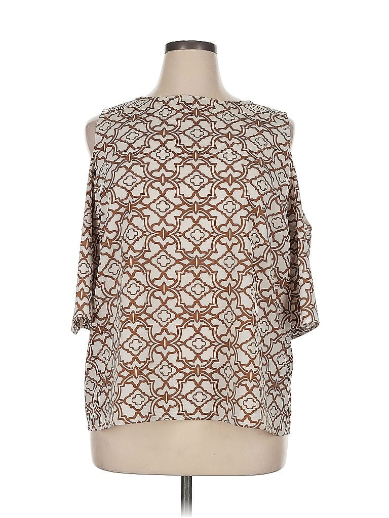 Click to view more detailed imagery on our partner's website Pre-owned Chico's 3/4 Sleeve Blouse In Brown