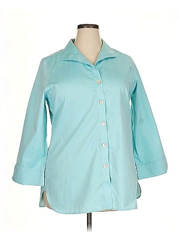 Foxcroft 3/4 Sleeve Button-Down Shirt (view 1)