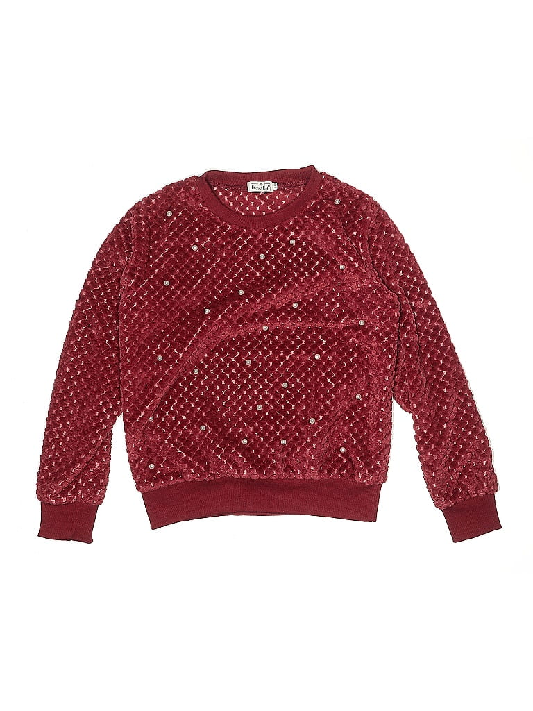 Pre-owned Assorted Brands Kids' Pullover Sweater In Burgundy