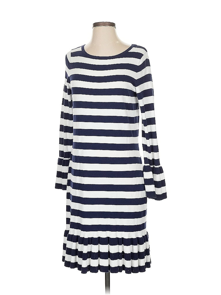 Sail to Sable Stripes Blue Casual Dress Size S - photo 1