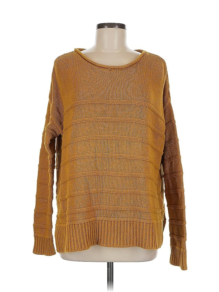 Pre-owned H&m Pullover Sweater In Gold