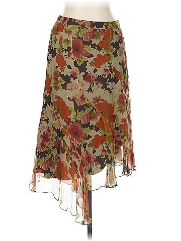 Blue Les Copains Silk Skirt (view 1)