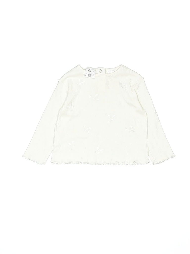 Zara Baby Ivory Long Sleeve T-Shirt Size 9-12 mo - photo 1