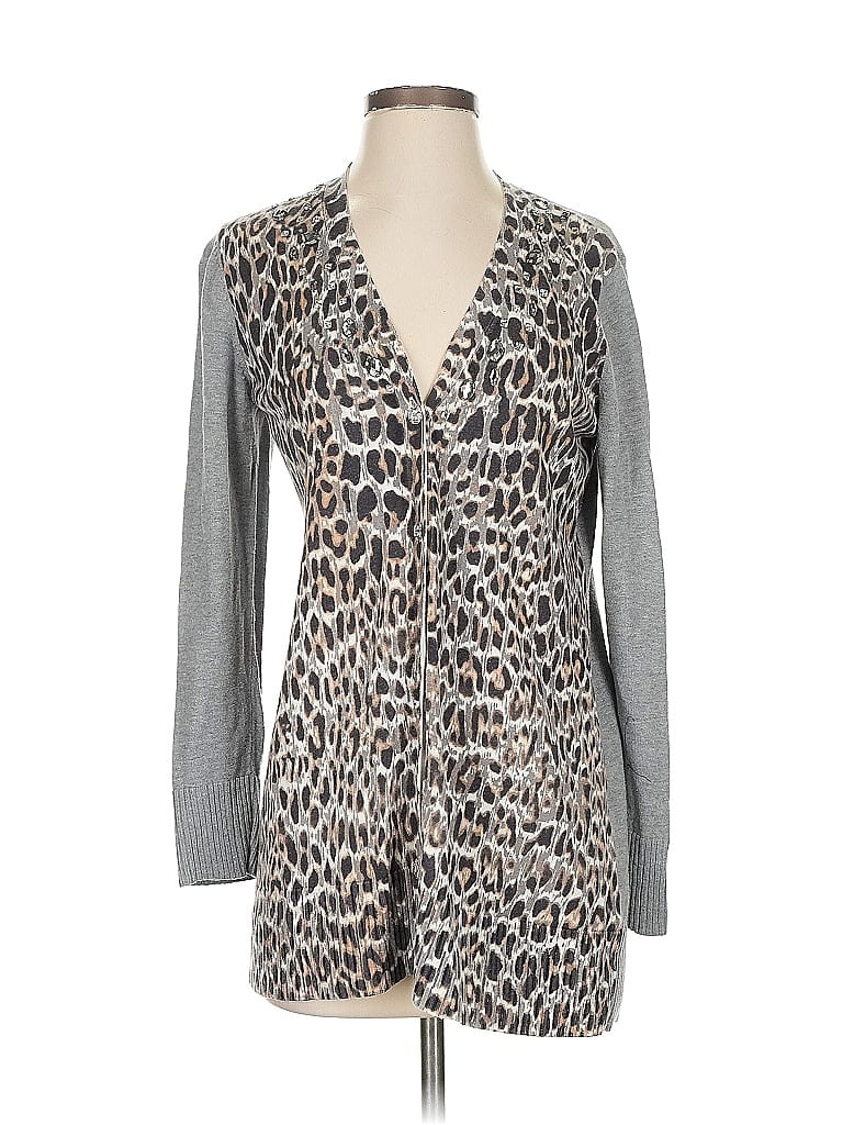 Pre-owned Chico's Cardigan Sweater In Gray