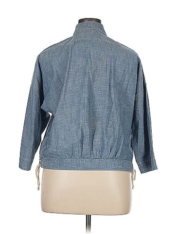 Lauren Jeans Co. 3/4 Sleeve Button-Down Shirt (view 2)