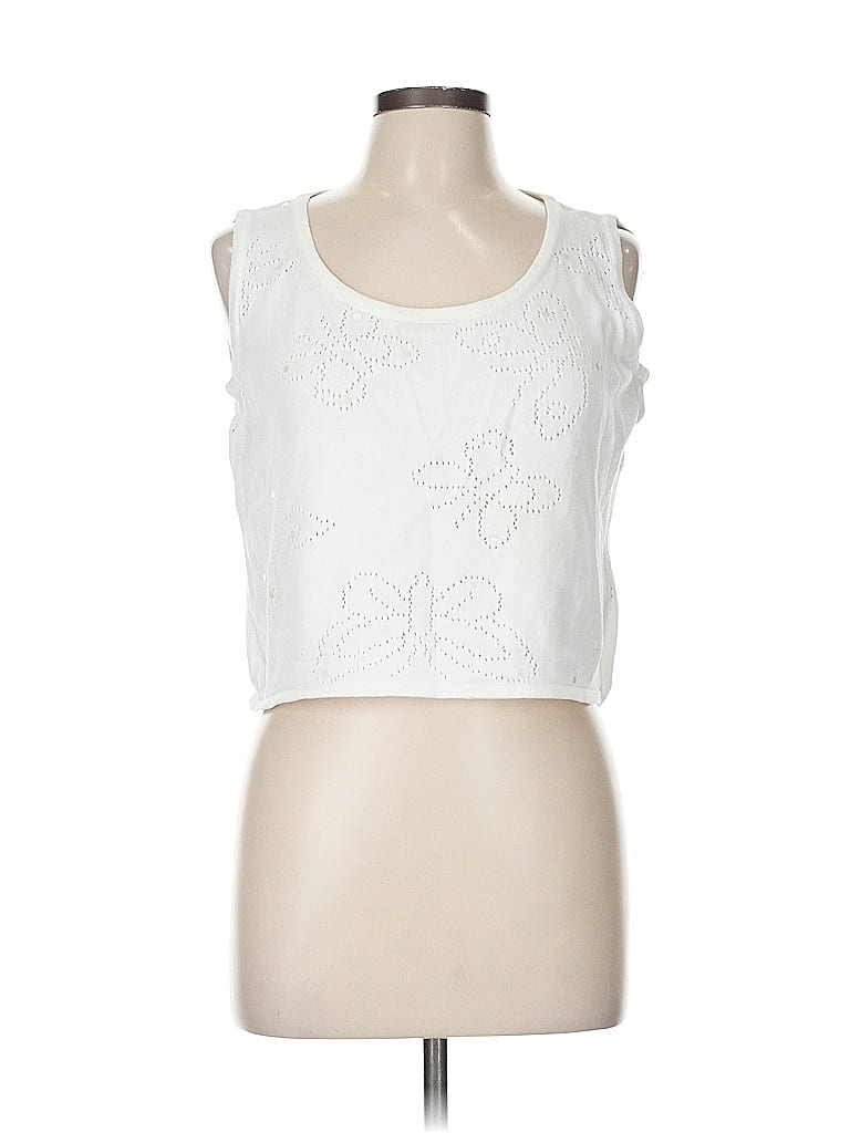 St. John Sport White Tank Top Size M - photo 1