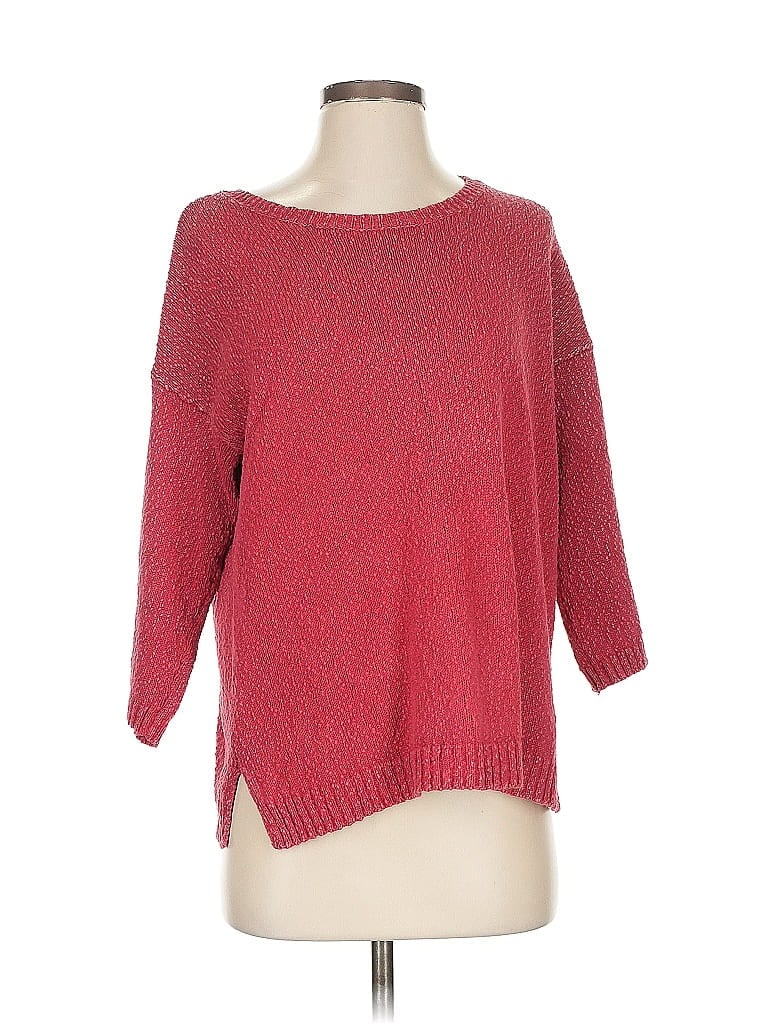 Pre-owned Jjill Pullover Sweater In Red