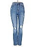 7 For All Mankind Hearts Blue Jeans Size 24 waist - photo 1