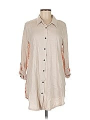 Mystree 3/4 Sleeve Button Down Shirt