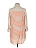 Mystree 100% Cotton Tan 3/4 Sleeve Button-Down Shirt Size M - photo 2