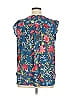 Ann Taylor LOFT 100% Polyester Blue Short Sleeve Blouse Size XL - photo 2
