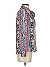 Hale Bob Print Silver Long Sleeve Blouse Size XS - photo 3