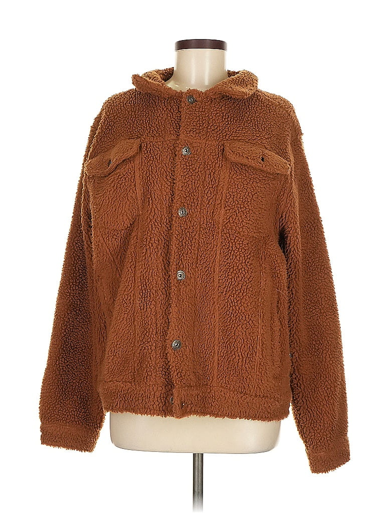 Pre-owned Brooklyn Cloth Mfg. Co. Faux Fur Jacket In Brown
