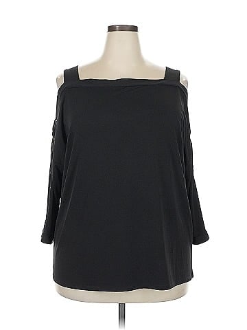 JM Collection 3/4 Sleeve Top (view 1)