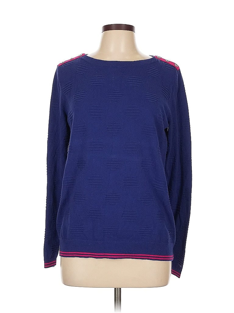 Talbots Outlet Color Block Blue Pullover Sweater Size L - photo 1