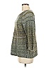 Christopher & Banks Metallic Gray Green Pullover Sweater Size M - photo 4