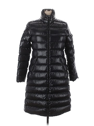 Moncler Long Puffer Moka Coat (view 1)