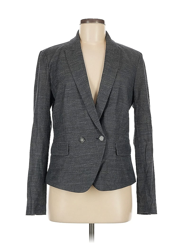 Pre-owned Ann Taylor Loft Blazer Jacket In Gray