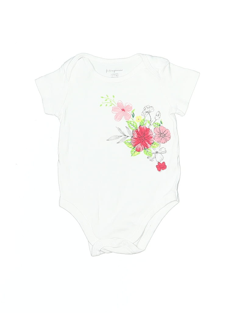 Babyhug 100% Cotton Knit Sleeveless Onesie Floral Print - White