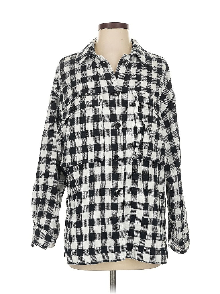 Pre-owned Forever 21 Long Sleeve Button Down Shirt In White