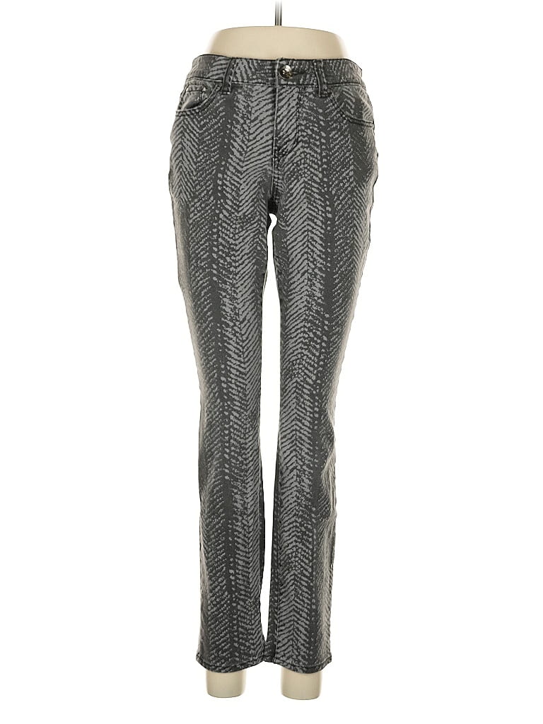 DKNY Jeans Tweed Chevron-herringbone Gray Jeggings Size 8 - photo 1