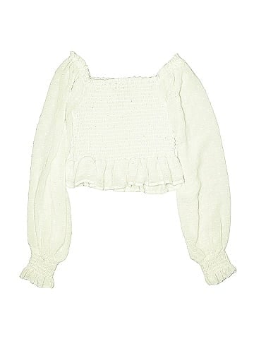 Aqua Long Sleeve Blouse (view 1)