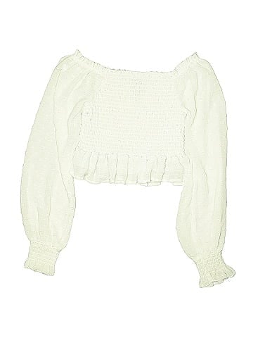 Aqua Long Sleeve Blouse (view 2)