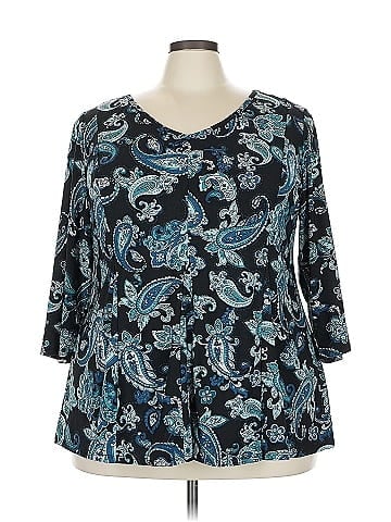 Roz & Ali 3/4 Sleeve Blouse (view 1)