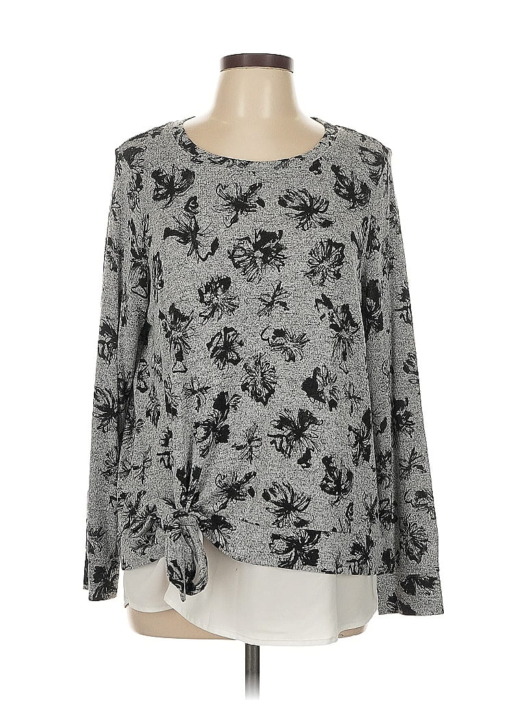 Pre-owned Simply Vera Vera Wang Pullover Sweater In Gray