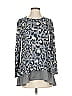 LOGO by Lori Goldstein Gray Long Sleeve Blouse Size S - photo 1