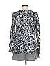 LOGO by Lori Goldstein Gray Long Sleeve Blouse Size S - photo 2
