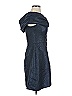 ML Monique Lhuillier 100% Polyester Metallic Blue Cocktail Dress Size 6 - photo 3