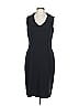 David Meister Solid Black Cocktail Dress Size 12 - photo 1