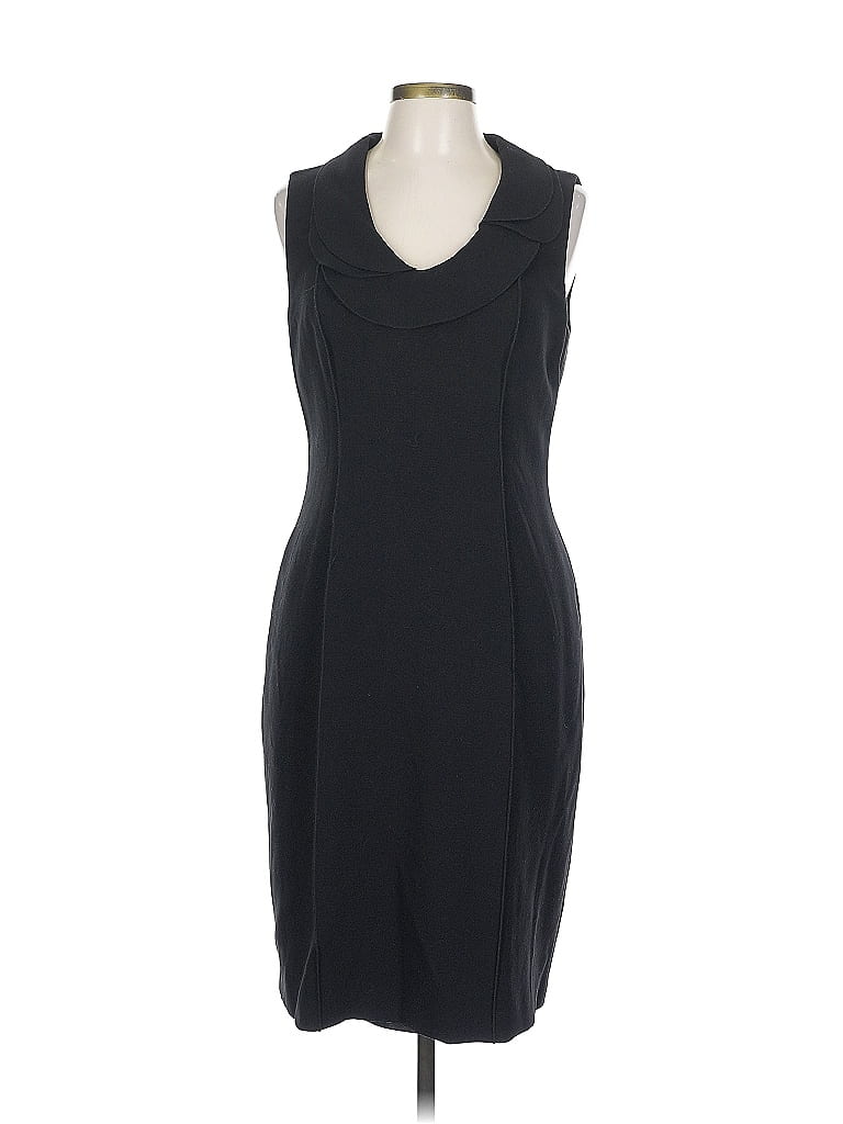 David Meister Solid Black Cocktail Dress Size 12 - photo 1