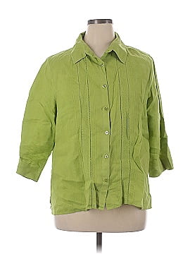 Choices 3/4 Sleeve Button Down Shirt