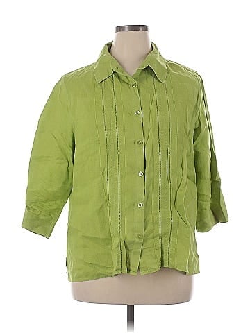 Choices 3/4 Sleeve Button-Down Shirt (view 1)